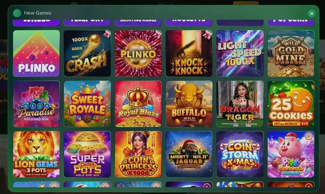Immerion Casino Spielübersicht
